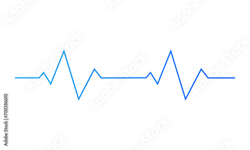 Vector ecg heartbeat lines on white background