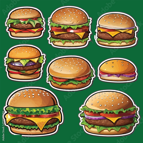 vector of some burgers  editable and easy to use