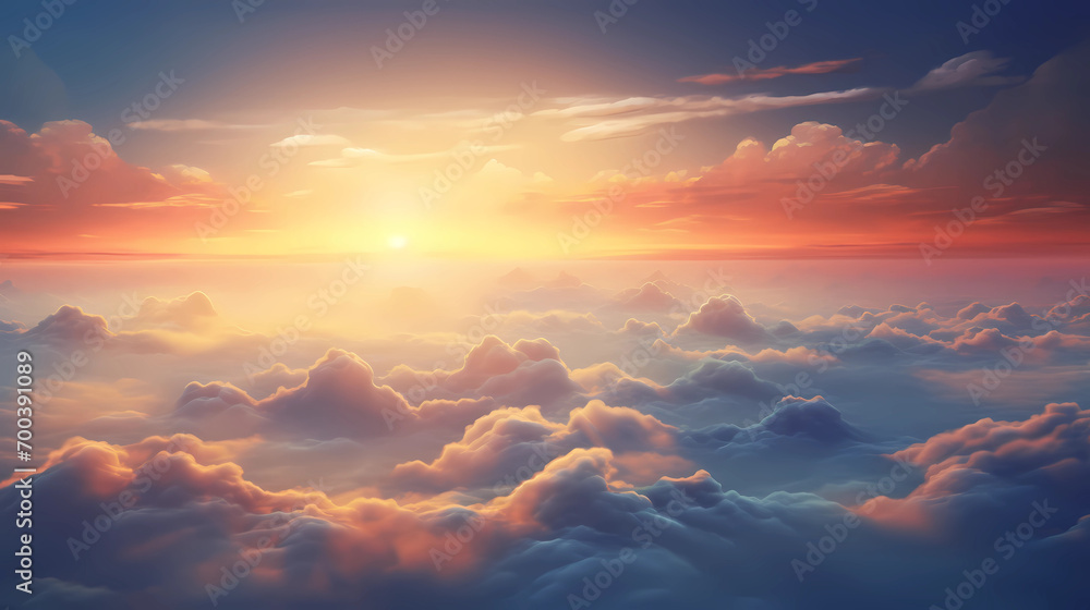 Surreal Cloudscape Background with Dreamy Atmosphere