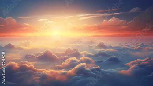 Surreal Cloudscape Background with Dreamy Atmosphere