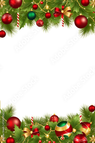 Christmas border frame PNG transparent background