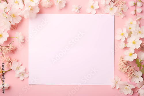 pink background with flowers