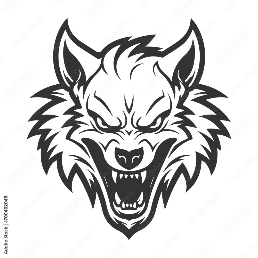 Werewolf Illustration Clip Art Design Shape. Creature Silhouette Icon Vector.