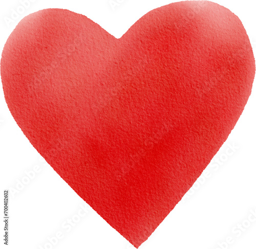 hand drawing heart watercolor style, created digitally