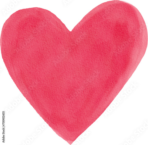 hand drawing heart watercolor style, created digitally
