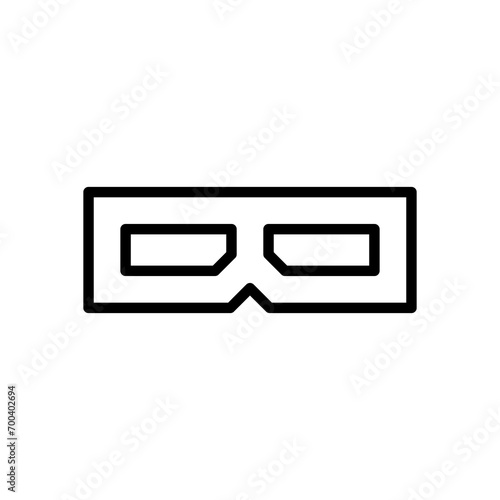 3D glasses icon vector design template
