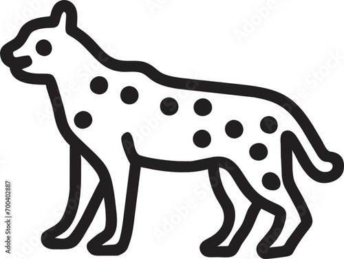 amur leopard  icon outline