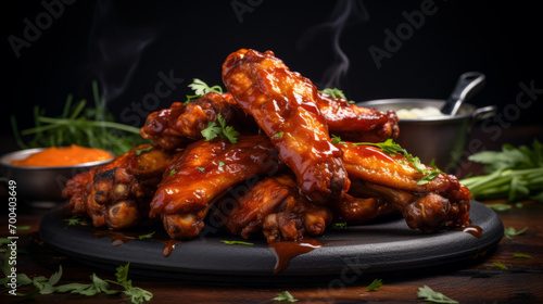 Hot Wings created with Generative AI Technology, ai, generative