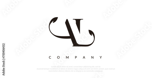 Initial AL Logo Design Vector 