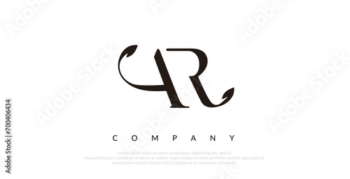 Initial AR Logo Design Vector 