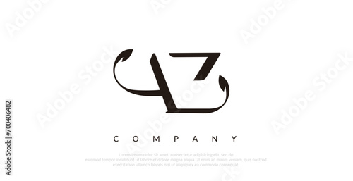 Initial AZ Logo Design Vector 