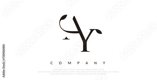 Initial AY Logo Design Vector 