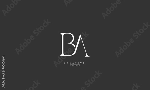 Alphabet letters Initials Monogram logo BA AB B A