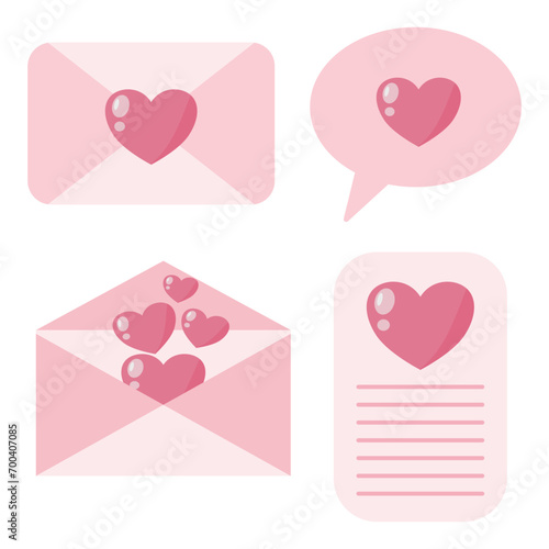 Vector illustration Set of Valentine 