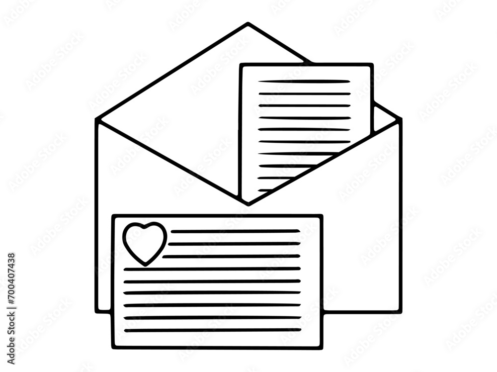 Hand Drawn Heart Letter for Valentine Day
Hand Drawn Heart Letter for Valentine Day
