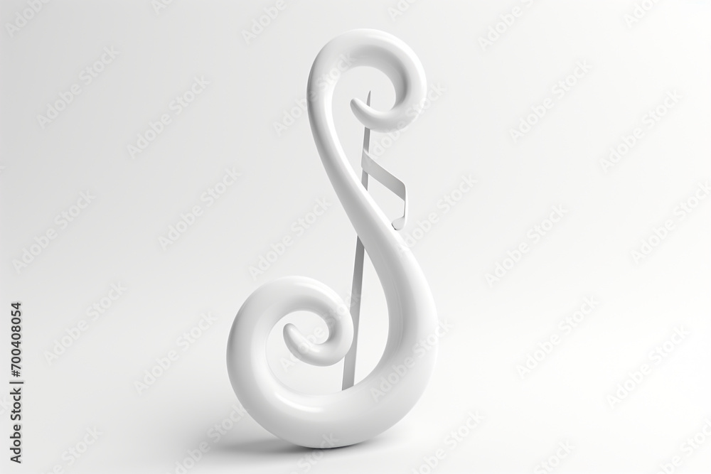 Musical Note Illustration 3D white background Musical Note Illustration 3D white background