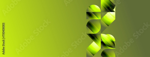Serene gradient template. Circles and triangles mingle in minimalist perfection. Gentle fusion of forms and hues creates balanced yet captivating backdrop, embodying modern sophistication