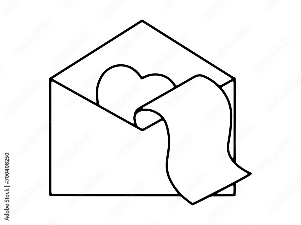 Valentine day Letter Heart Line Art
Valentine day Letter Heart Line Art