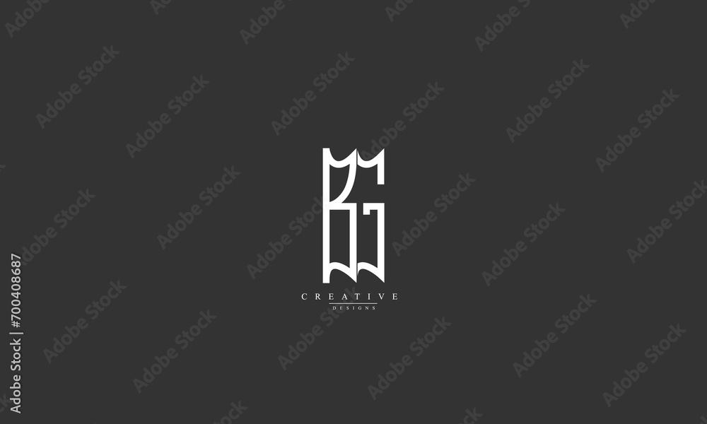 Alphabet letters Initials Monogram logo BG GB B G Alphabet letters Initials Monogram logo BG GB B G