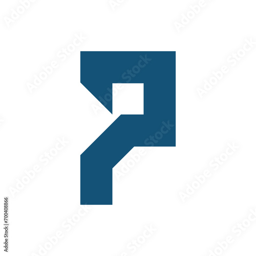 Monogram P design vector logo. Monogram initial letter mark P logo design. Monogram design vector logo. Monogram initial letter mark P logo design. Simple P monogram. Monogram P design logo photo