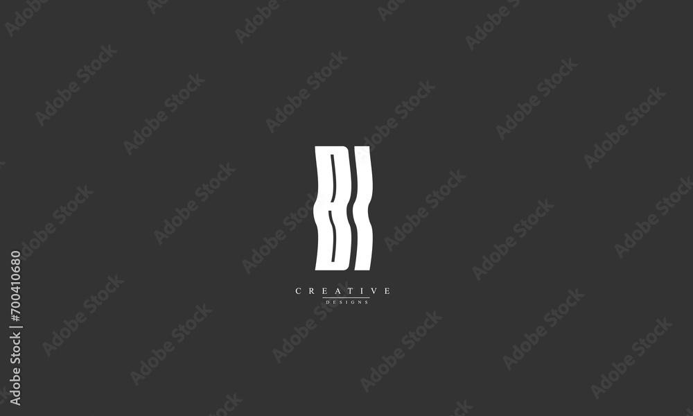 Alphabet letters Initials Monogram logo BI B I Alphabet letters Initials Monogram logo BI B I
