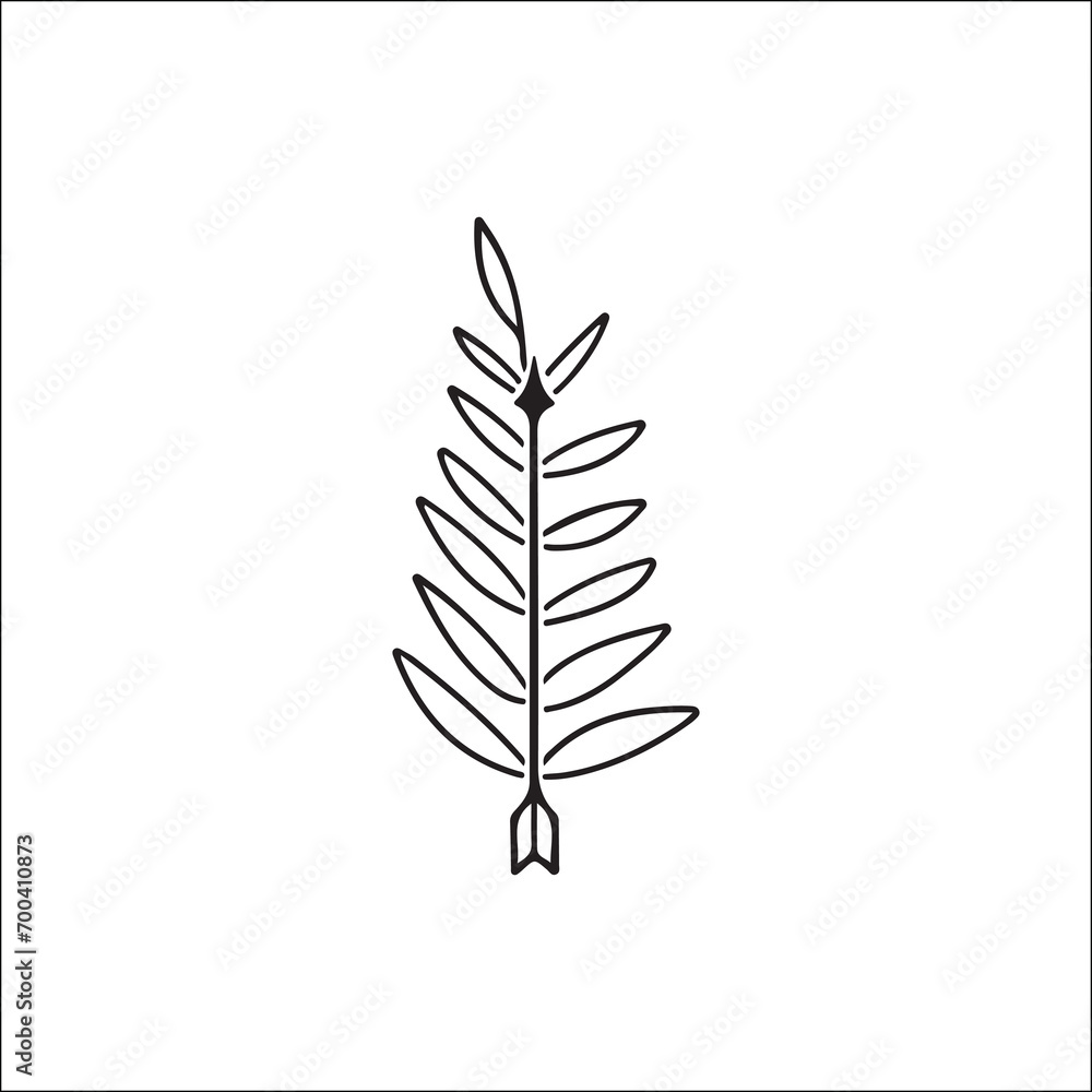 vector illustration of leaves with arrows vector illustration of leaves with arrows