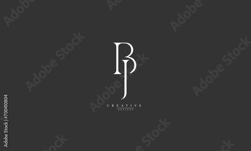 Alphabet letters Initials Monogram logo BJ JB B J