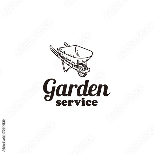 The Garden Service logo was hand-drawn vintage and rustic, very elegant.