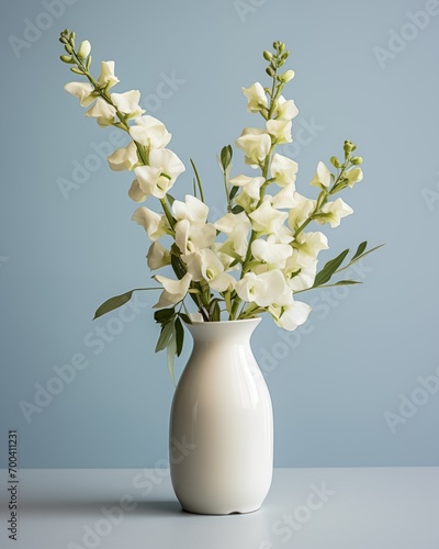 Photo of snapdragon in a minimalist vase photo