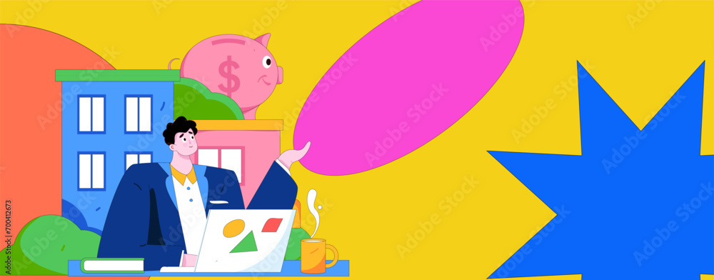 Home loan flat vector concept operation illustration
Home loan flat vector concept operation illustration