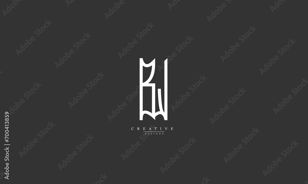 Alphabet letters Initials Monogram logo BW WB B W Alphabet letters Initials Monogram logo BW WB B W