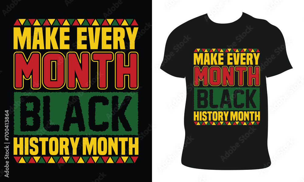 black history month t-shirt design. vector with Africa vector typography t-shirt design, Vector print, typography.
 - obrazy, fototapety, plakaty 