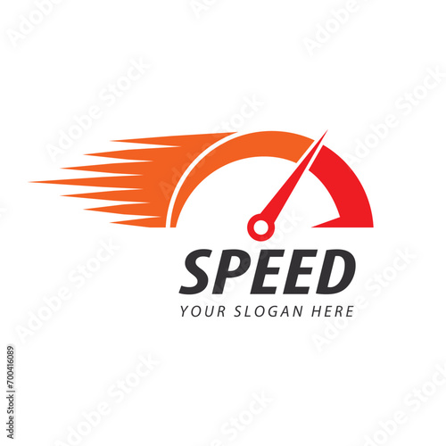 Speed logo faster template vector icon illustration