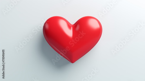 Wallpaper Mural 3d shiny heart shape, pastel, Valentine's Day concept. heart background. Generated AI. Torontodigital.ca