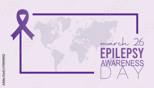 Epilepsy awareness day is observed every year in March. Holiday, poster, card and background vector illustration design.
