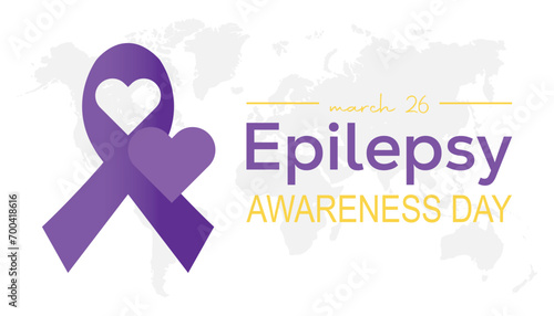 Epilepsy awareness day is observed every year in March. Holiday, poster, card and background vector illustration design.