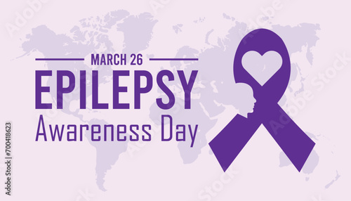 Epilepsy awareness day is observed every year in March. Holiday, poster, card and background vector illustration design.