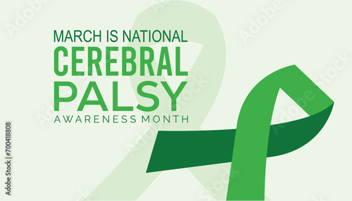 National Cerebral palsy awareness month is observed every year in March. Holiday, poster, card and background vector illustration design. photo