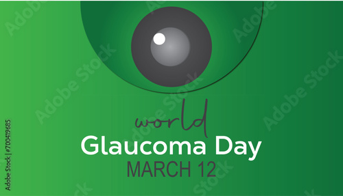World Glaucoma day is observed every year in March. Holiday, poster, card and background vector illustration design.