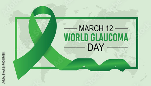 World Glaucoma day is observed every year in March. Holiday, poster, card and background vector illustration design.