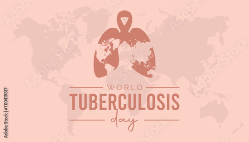 World Tuberculosis Day is observed every year in March. Holiday, poster, card and background vector illustration design.