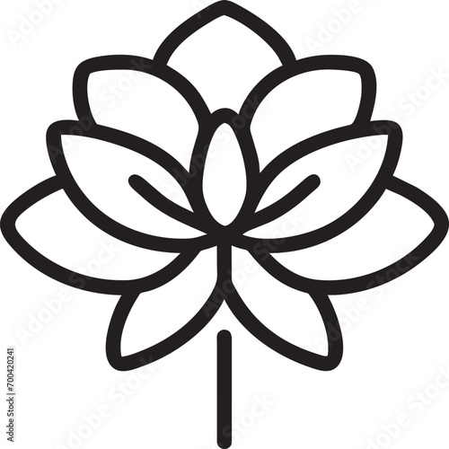 china rose, icon outline