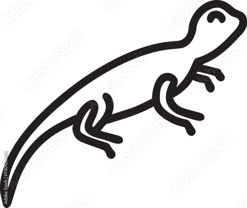 anole lizard  icon outline