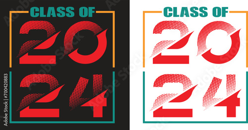 CLASS OF 2024 , ILLUSTRATION , T SHIRT DESIGN , CLASS OF 2024 VECTOR ILLUSTRATION T SHIRT DESIGN