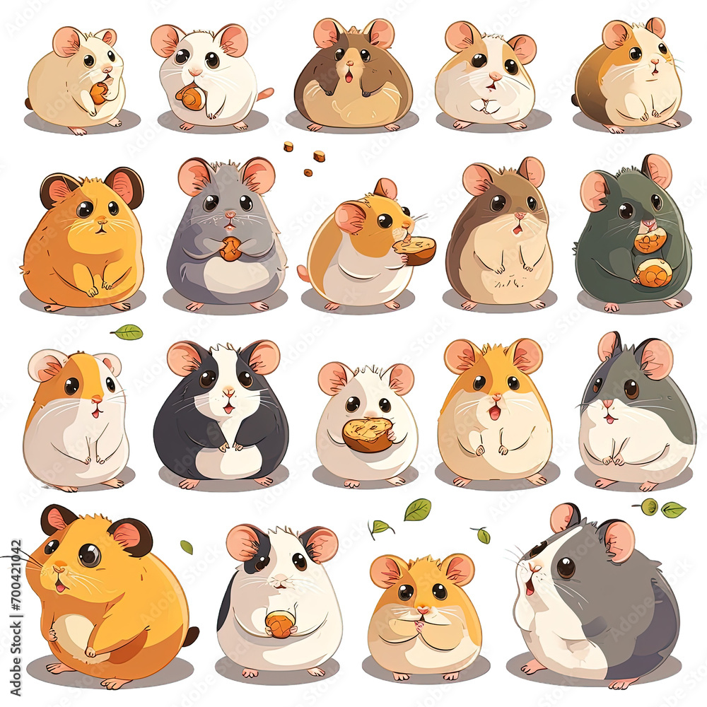 hamster set illustrations hamster set illustrations