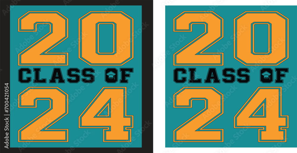 CLASS OF 2024 , ILLUSTRATION , T SHIRT DESIGN , CLASS OF 2024 VECTOR