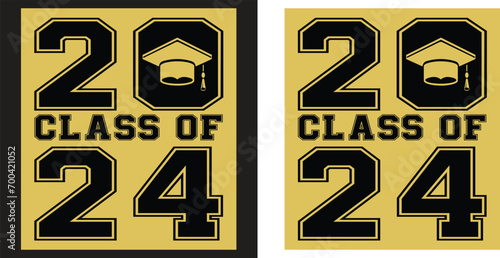 CLASS OF 2024 , ILLUSTRATION , T SHIRT DESIGN , CLASS OF 2024 VECTOR ILLUSTRATION T SHIRT DESIGN
