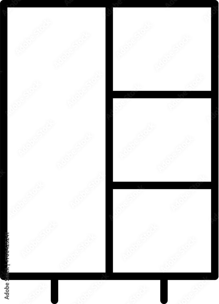 Wardrobe Vector Line Sign for Adverts. Suitable for books, stores, shops. Editable stroke in minimalistic outline style. Symbol for design Wardrobe Vector Line Sign for Adverts. Suitable for books, stores, shops. Editable stroke in minimalistic outline style. Symbol for design