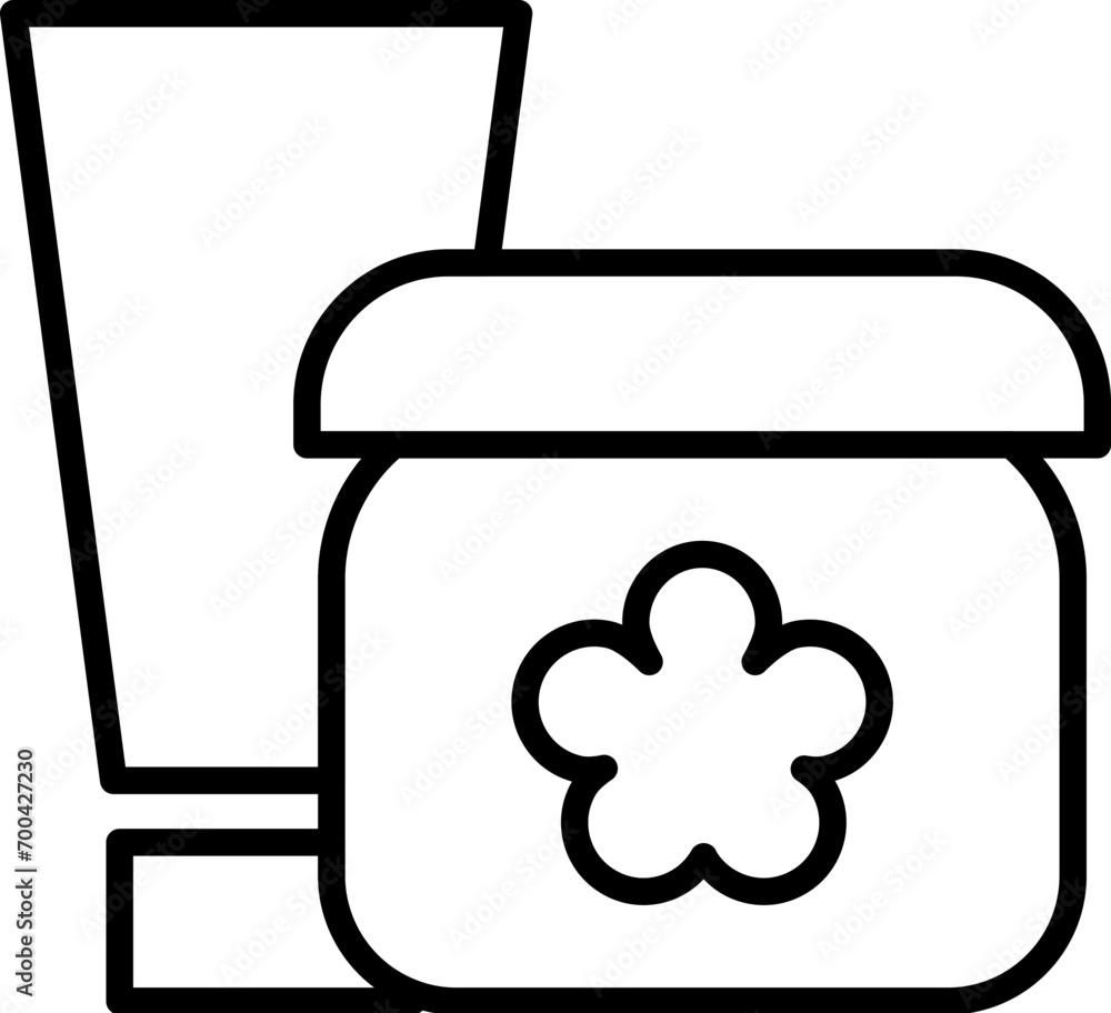 Natural Cosmetic Vector Outline Icon For Design, Infographics, Apps Natural Cosmetic Vector Outline Icon For Design, Infographics, Apps