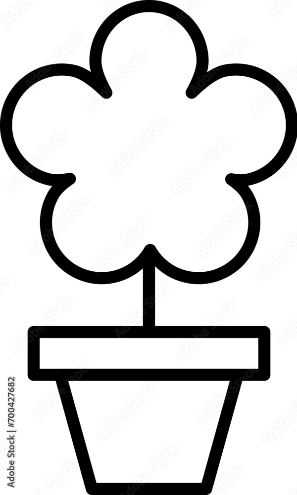 Plant in Pot Pictogram For Apps, Sites, Design Plant in Pot Pictogram For Apps, Sites, Design